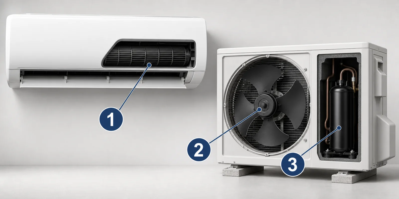 Схема Full DC Inverter: вентиляторы внутреннего и наружного блоков и компрессор кондиционера Lessar