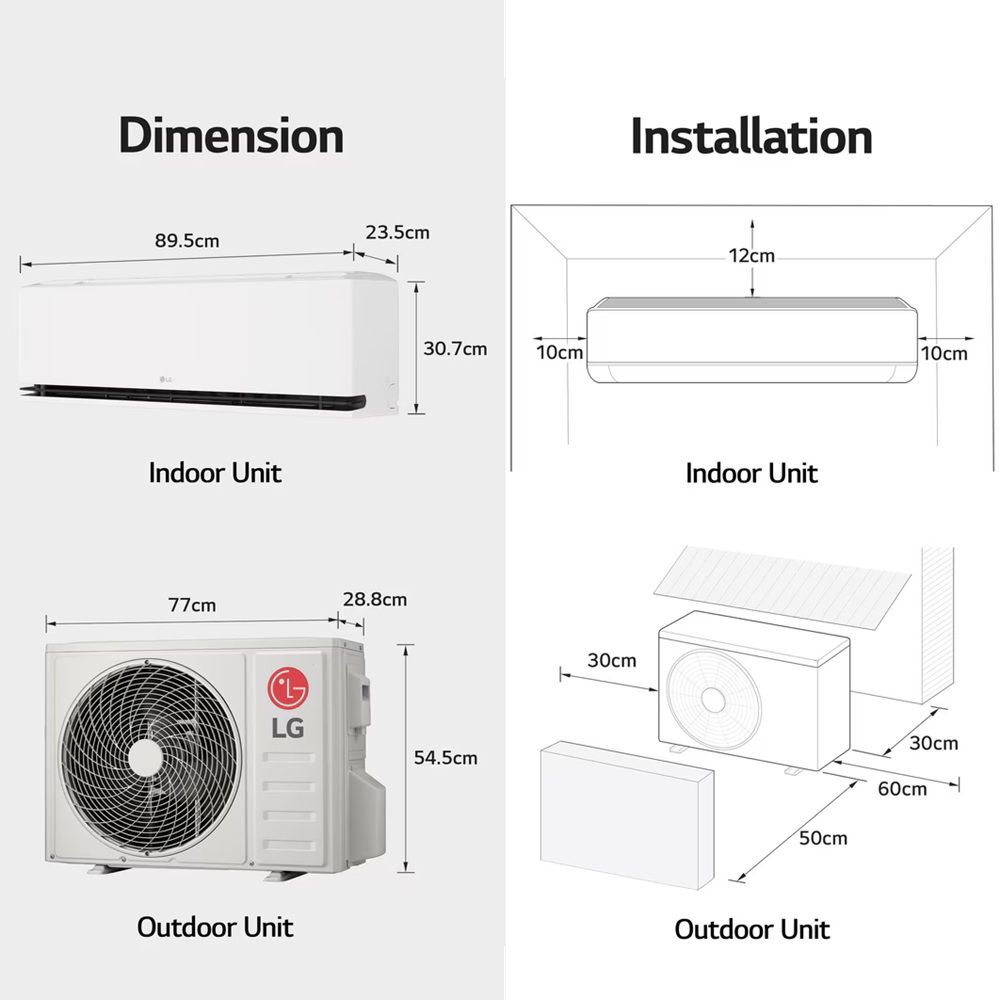 Инверторный настенный кондиционер (сплит-система) LG H24S1D.NS1R / H24S1D.U24R