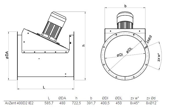 Изображение для товара Systemair AxZent 400D2 IE2
