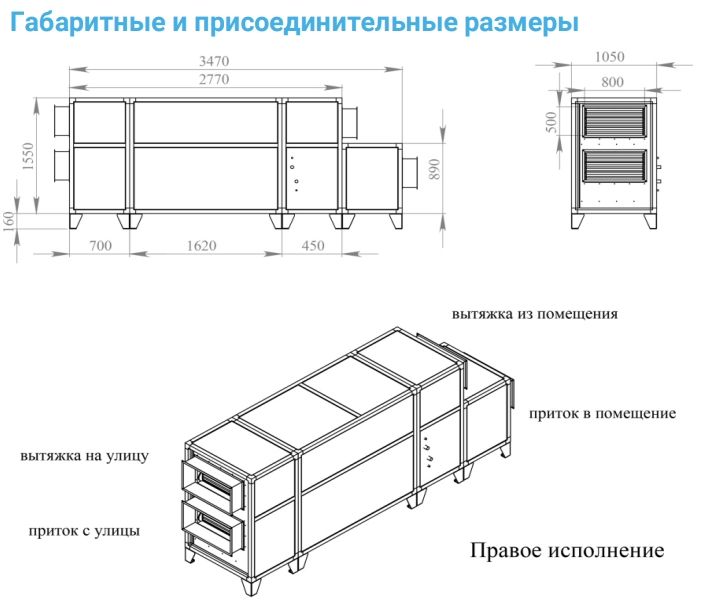 Приточно-вытяжная установка с рекуператором Breezart 4500 Aqua RP PB AC