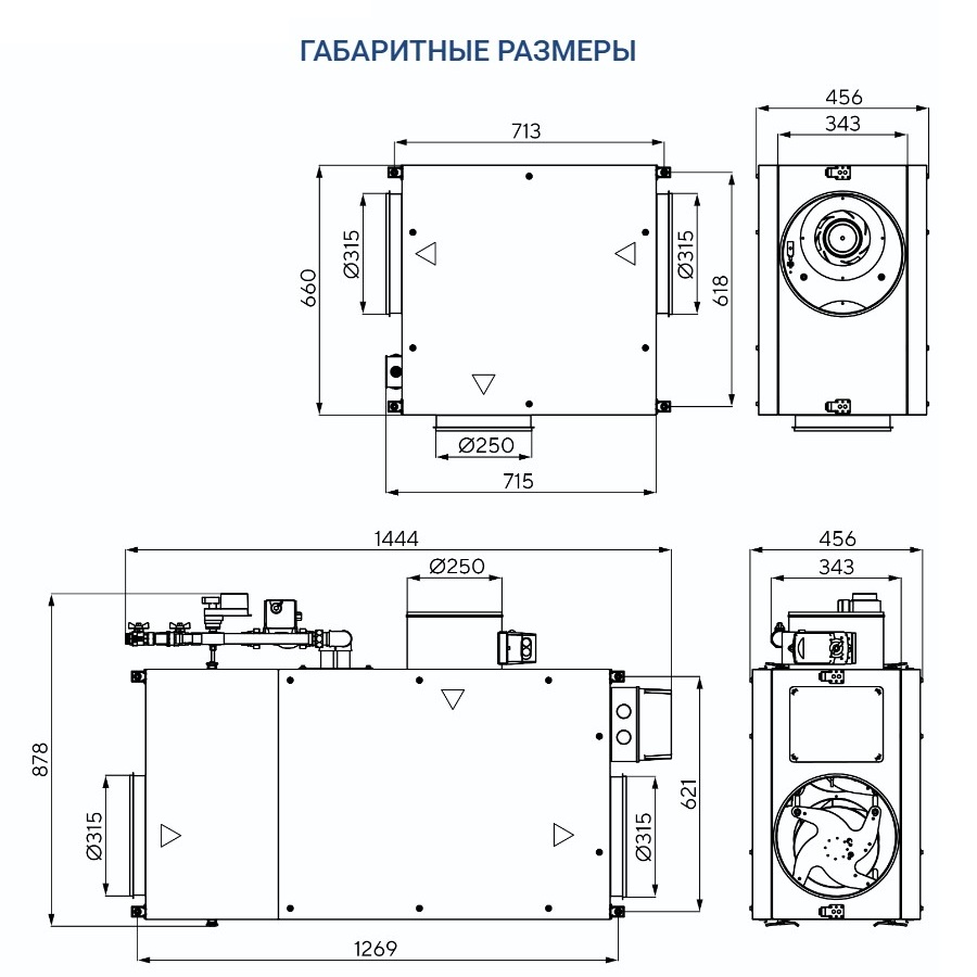 Приточно-вытяжная установка Turkov Capsule pool 1500 W 2R