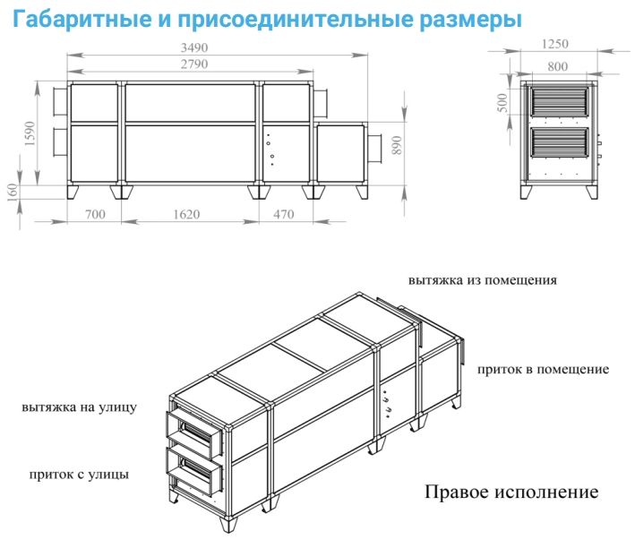 Приточно-вытяжная установка с рекуператором Breezart 6000 Aqua RP PB AC