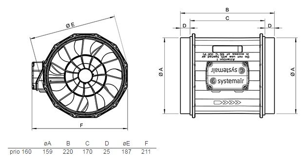 Изображение для товара Systemair prio 160EC