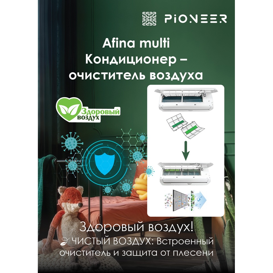 Мульти-сплит-система Pioneer 2MSHD18F / KFRI25FWx2
