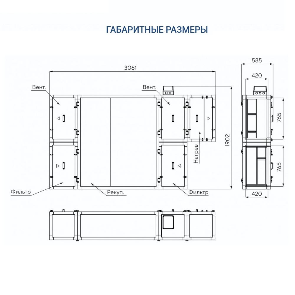 Приточно-вытяжная установка Turkov Zenit HECO S 2100 6E