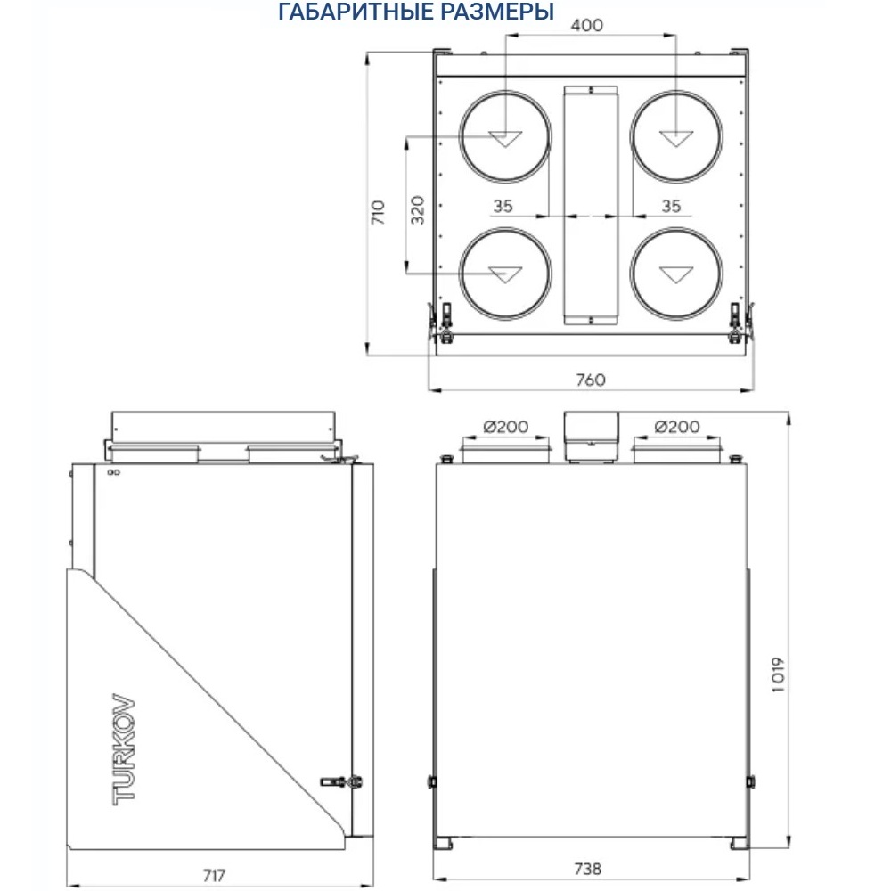 Приточно-вытяжная установка Turkov Zenit Standart V 510 PE