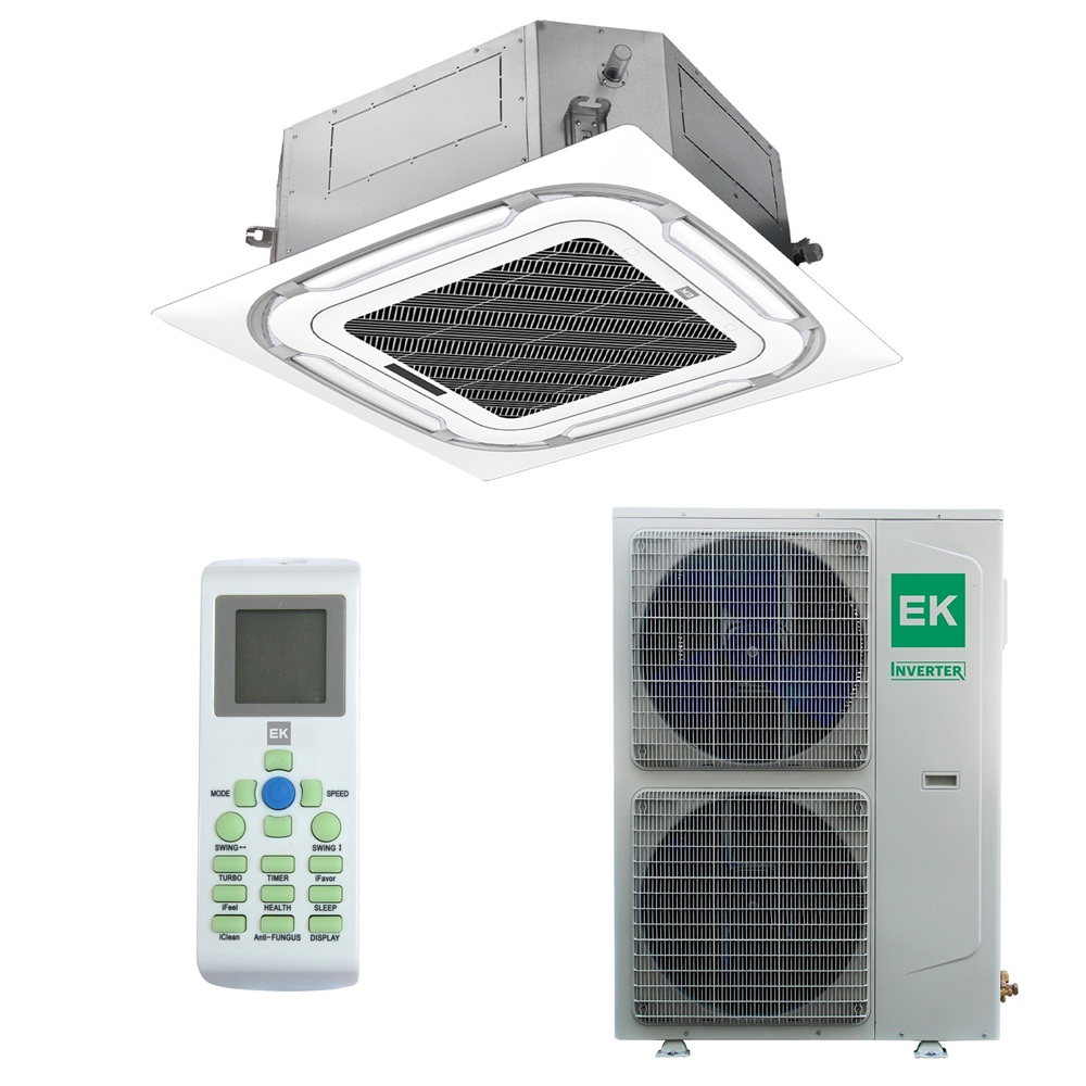 Инверторный кассетный кондиционер (сплит-система) Euroklimat EKСX1-140HNN4 / EKOX1-140HNN4