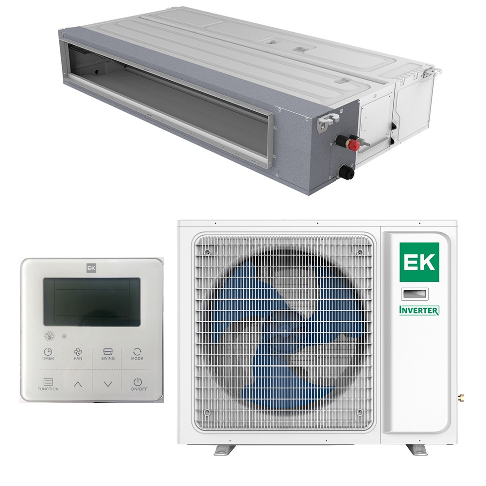 Инверторный канальный кондиционер (сплит-система) Euroklimat EKDX1-100HNN / EKOX1-100HNN