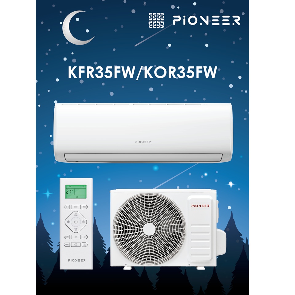 Настенный кондиционер Pioneer KFR35FW / KOR35FW с зимним комплектом (-30)
