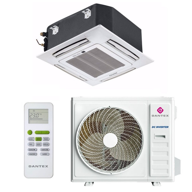 Инверторный кассетный кондиционер (сплит-система) Dantex RKD-48UHTNI / RKD-48HTNIE-W