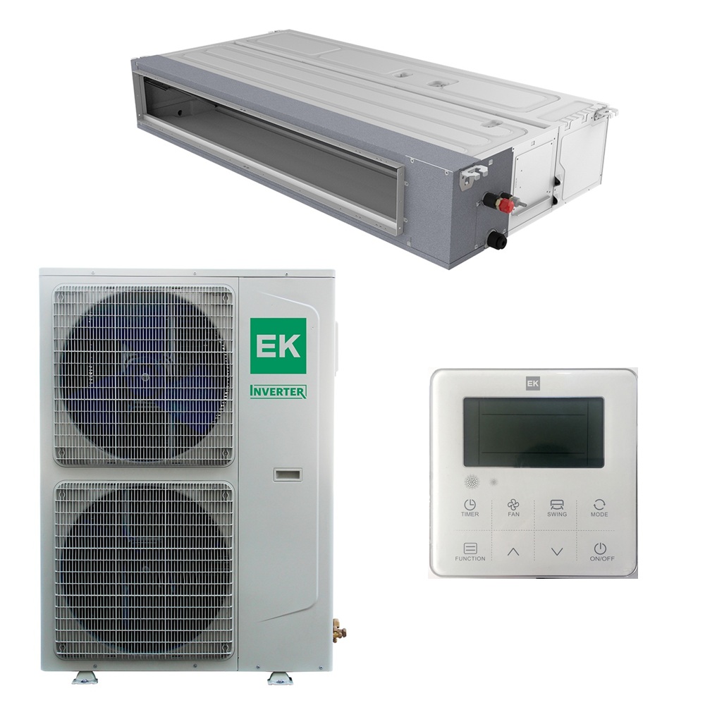 Инверторный канальный кондиционер (сплит-система) Euroklimat EKDX1-140HNN4 / EKOX1-140HNN4