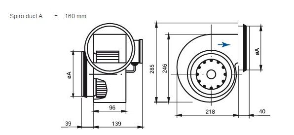 Изображение для товара Systemair CE 140 M-160