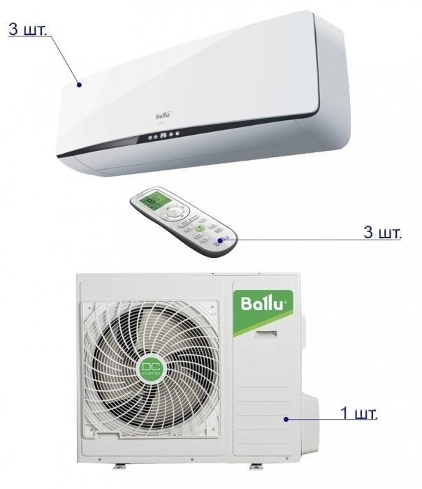 Изображение для товара Ballu B3OI-FM24HN1/BSEI-07HN1x3