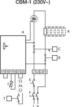 Схема подключения Systemair CBM 125-1,2