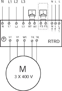 Схема подключения регулятора Systemair RTRD 2 SPEED CONT.