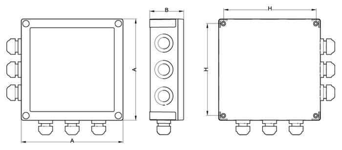 Размеры блока управления Systemair EC-VENT CONTROL BOARD