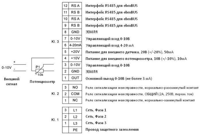 Схема подключения вентиляторов Systemair DVC