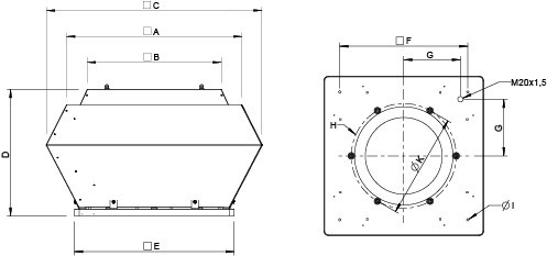 Размеры вентилятора Systemair DVC 630-P