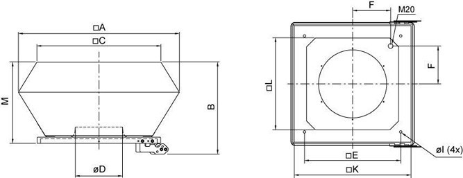 Размеры вентилятора Systemair DVEX 315D4